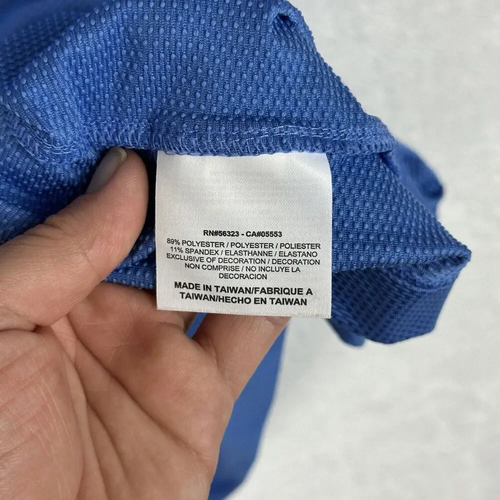 Nike Golf Blue‎ Short Sleeve Sphere Dri-Fit Diamond Polo Shirt Men's XL 35055464